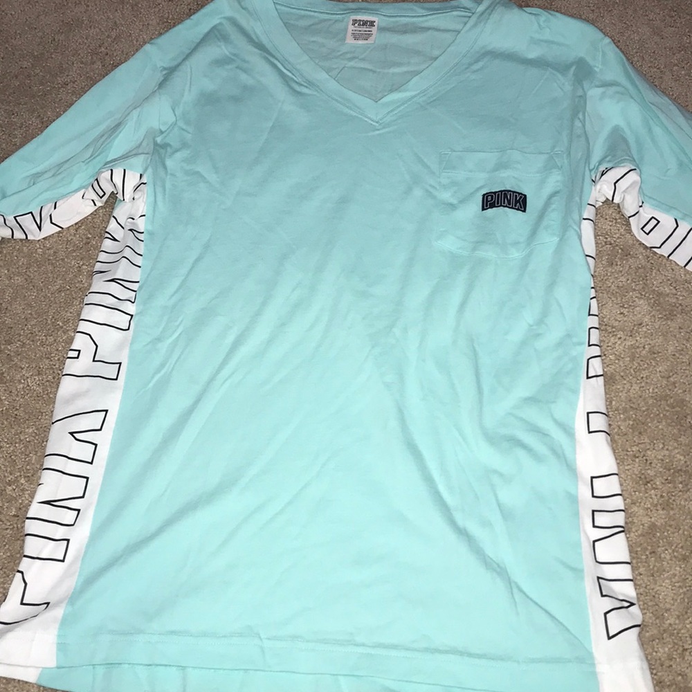 Turquoise VS Pink long sleeve shirt